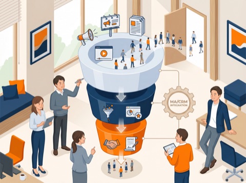 リード獲得から商談化までのファネル