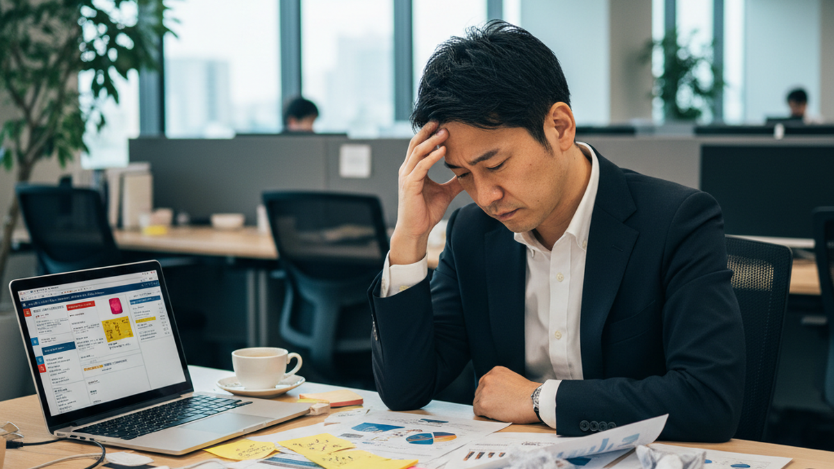 業務指示の不備に悩むビジネスパーソン