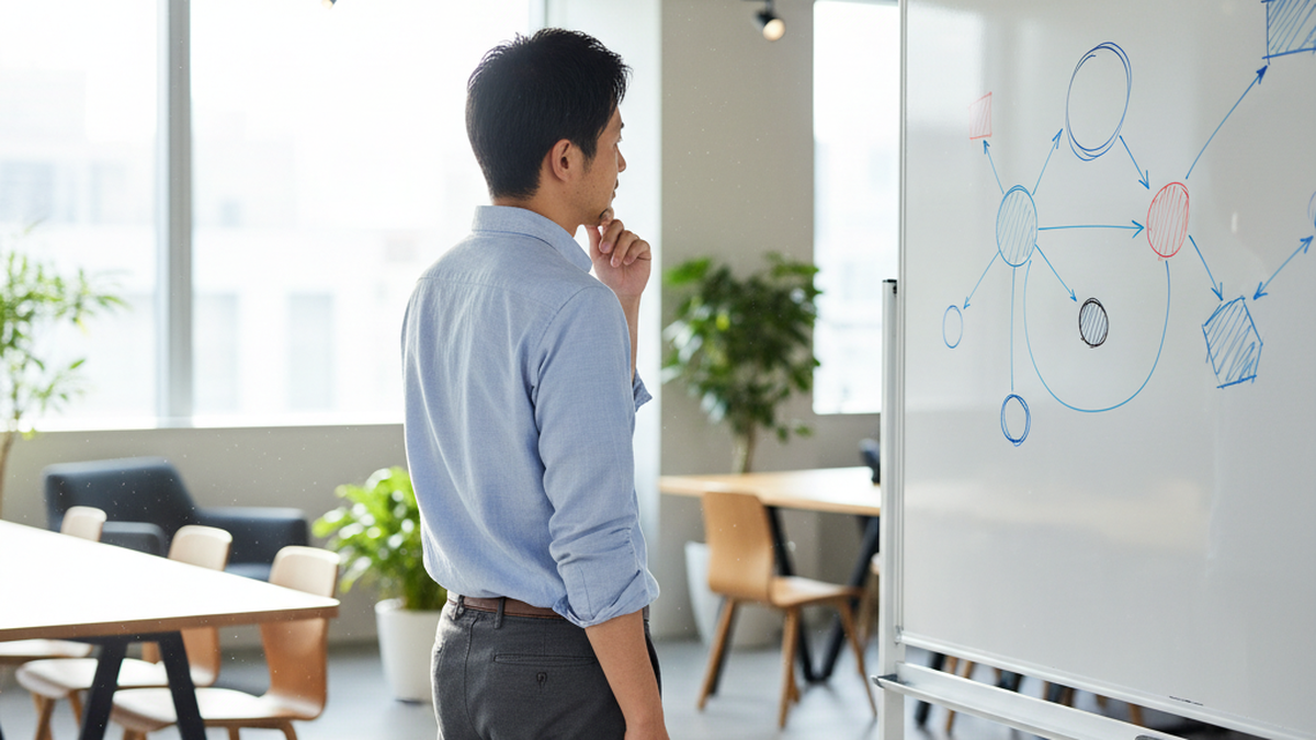 SPIN話法の質問フレームワークを設計するビジネスパーソン