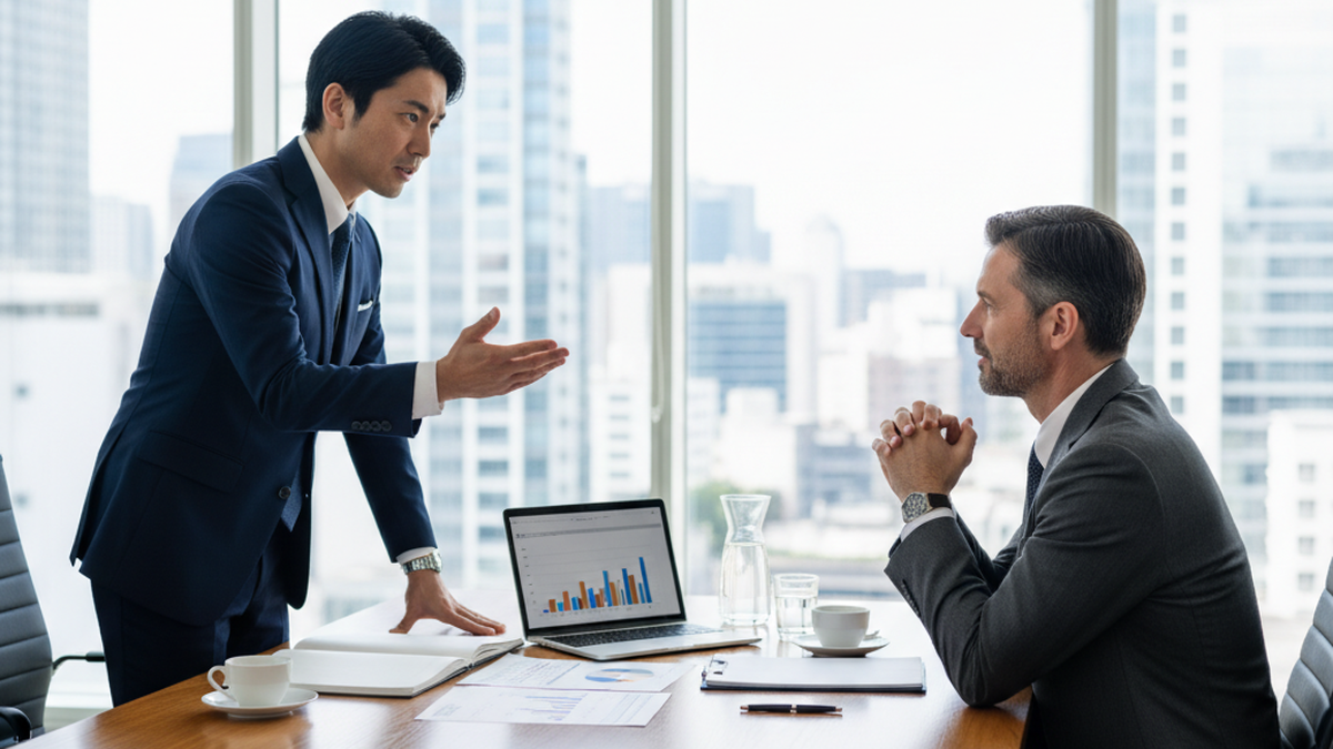 提案を行うクロージングの決定的瞬間