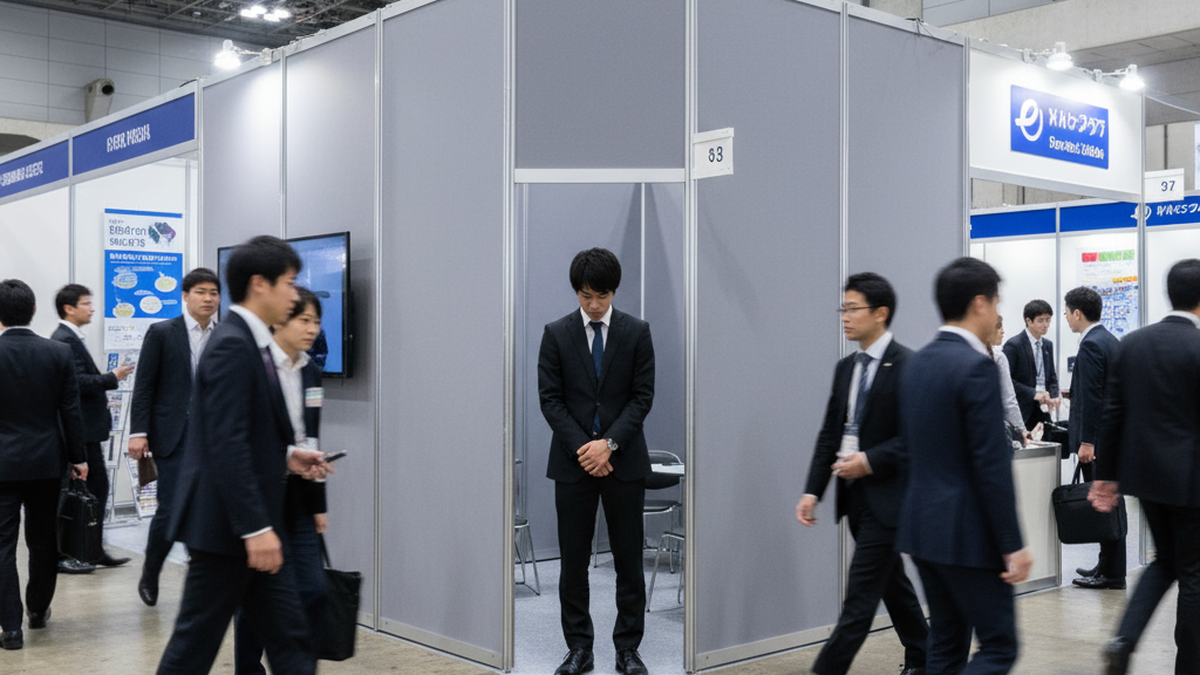 来場者に素通りされるブース