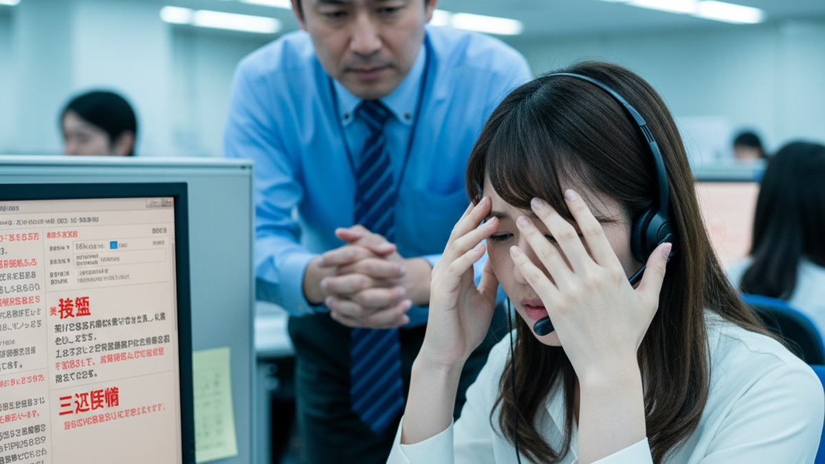 スクリプト不備で二次クレームに苦しむオペレーター