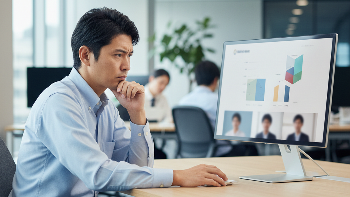 オンライン商談の課題 — 画面越しに相手の反応を読み取ろうとするビジネスパーソン