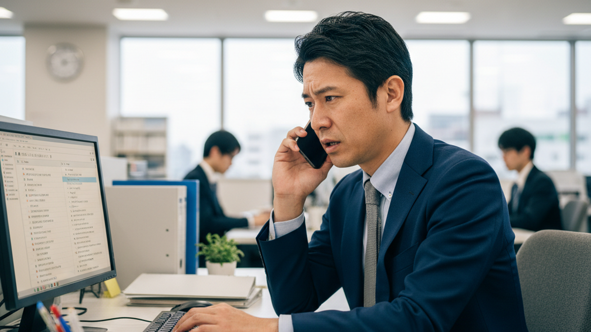 クレーム対応に追われる営業マネージャー