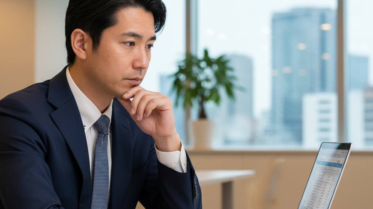 チャネル別コストデータを分析するビジネスパーソン